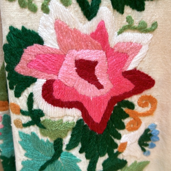 Vintage Gonzalo Bauer Handmade Mexican Embroidered Bohemian Maxi Dress - Picture 9 of 14